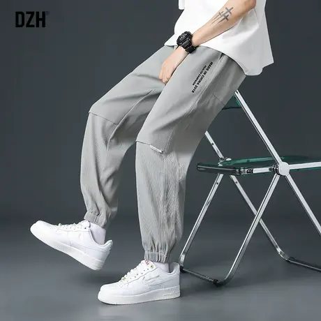 男士浅绿色束脚裤男潮流百搭休闲裤男春夏2023新款日系长裤运动裤商品大图
