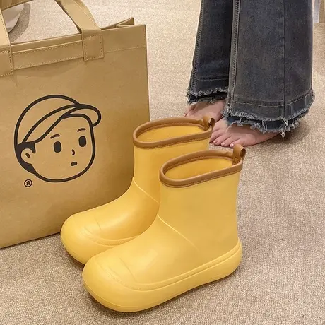 雨鞋女夏季韩版户外穿雨天胶鞋网红时尚厚底防滑防水学生成人雨靴商品大图
