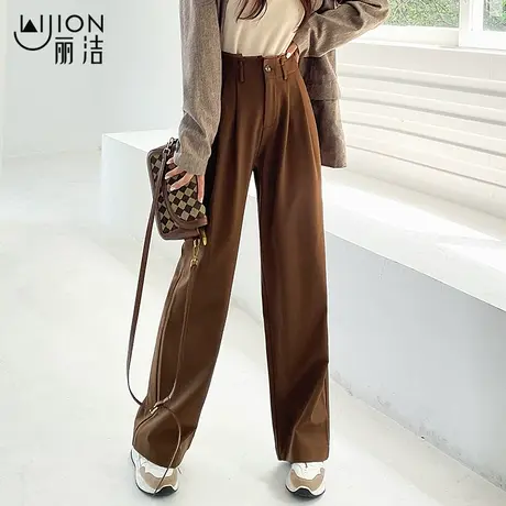 黑色阔腿裤女西装裤春秋高腰宽松大码裤子垂感显瘦秋冬休闲直筒裤商品大图