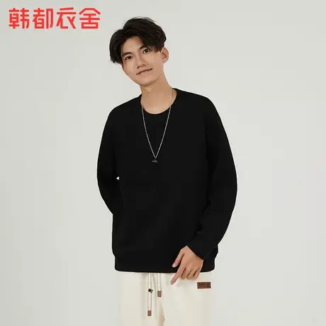 韩都衣舍2023秋冬新款男装宽松百搭圆领长袖卫衣NZZ0815商品大图