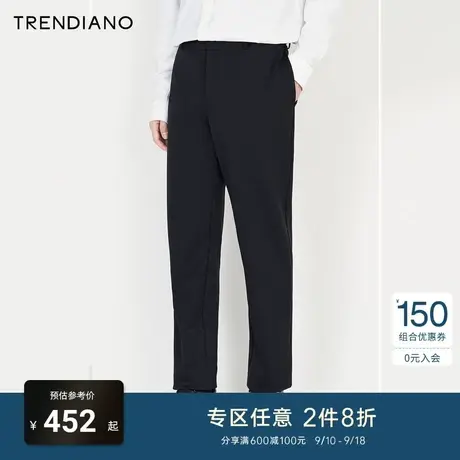 TRENDIANO官方男装冬季新款仿3D复合面料休闲裤商品大图