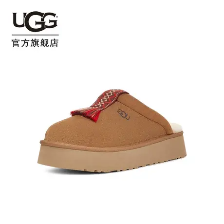 UGG春季新款女士休闲舒适平底纯色圆头时尚拖鞋包头鞋 1152677商品大图