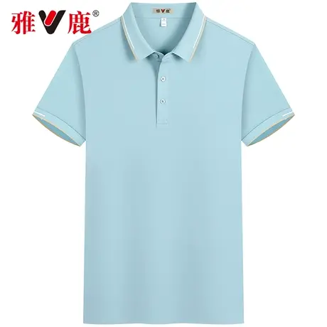 雅鹿男士短袖polo衫夏季男装新品翻领商务百搭男装透气上衣t恤衫图片