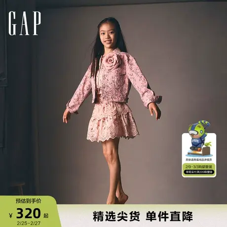 【LOVE SHACK FANCY】Gap女童春秋牛仔衣儿童装洋气外套786750商品大图