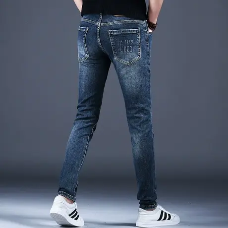 秋款款弹力百搭修身小脚牛仔裤男款高端潮牌潮流裤子休闲男裤2023商品大图