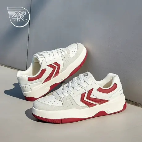 feiyue/飞跃酒红色板鞋女2024春季新款百搭厚底时尚低帮休闲鞋137商品大图