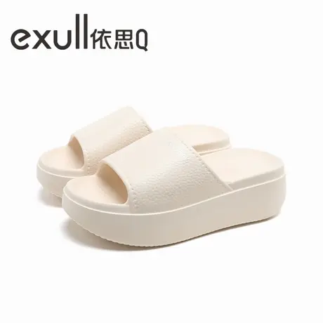 exull/依思Q拖鞋女厚底时尚百搭简约2024年春夏新款沙滩凉拖鞋女图片
