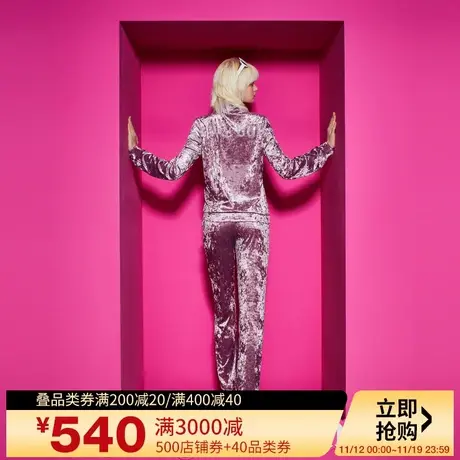 Juicy Couture橘滋女装新款女装经典奢华银钻丝绒外套图片