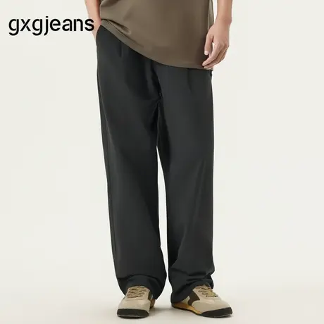gxg.jeans男装  掐褶时尚休闲裤宽松垂感长裤25夏新品#J25D022102图片