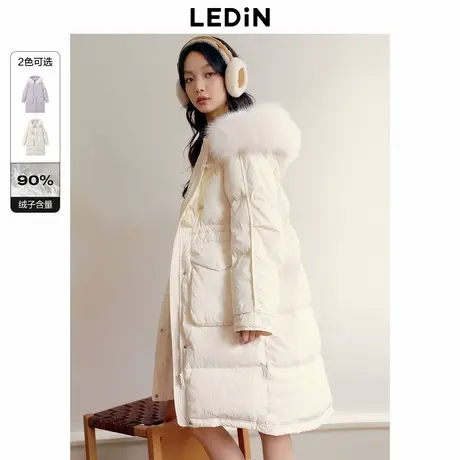 【清仓】乐町长款甜美风羽绒服冬季新款外套C1ACD4521商品大图