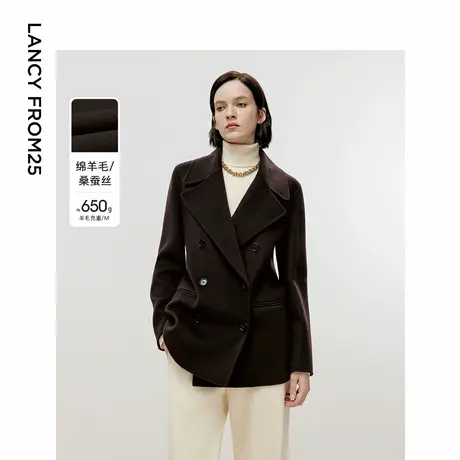 朗姿欧洲EiLEEN ELITEE羊毛大衣2024冬季新款气质高级感毛呢外套商品大图