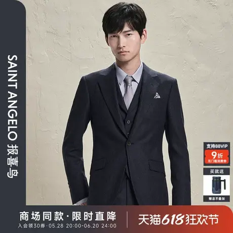 【商场同款】报喜鸟2024秋季新款男士时尚正装西服外套西裤马甲男图片