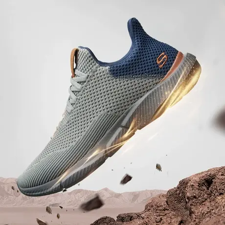 Skechers斯凯奇春夏夏季款男鞋透气休闲健步鞋运动跑步鞋65867商品大图