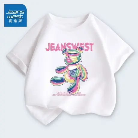 真维斯童装儿童t恤女大童2025新款夏季短袖女童夏款纯棉打底衫夏商品大图