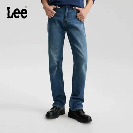【张凌赫代言】Lee商场同款25秋冬新品726标准直筒中蓝色男牛仔裤图片
