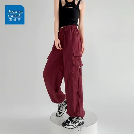 JO真维斯工装裤女2023夏季薄款辣妹宽松多口袋长裤潮商品大图