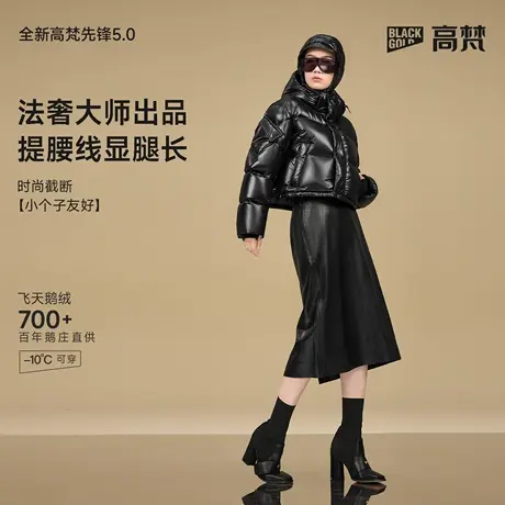 【高梵黑金鹅绒服】先锋5.0三格羽绒服女2025秋冬新款短外套女商品大图