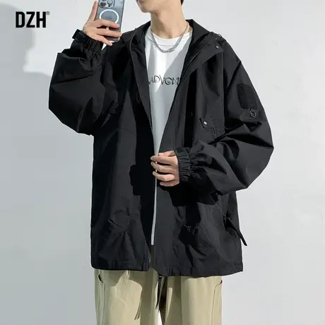 男士户外冲锋衣外套男潮高级感秋季2023新款旅游穿搭防风衣登山服商品大图