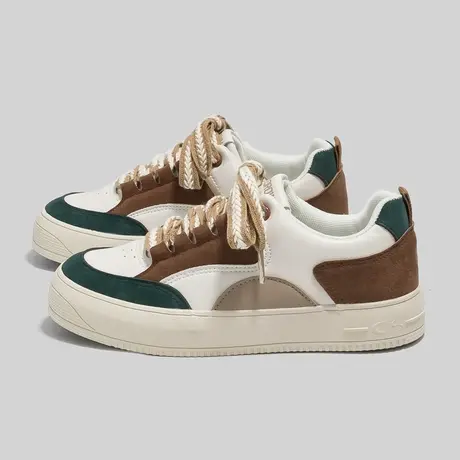 Betoo 小白鞋女超火小众休闲鞋子女ins潮低帮复古百搭运动板鞋商品大图