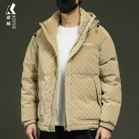 2023冬季保暖防寒面包衣男宽松大码工装棉服连帽外套男士羽绒棉衣商品大图