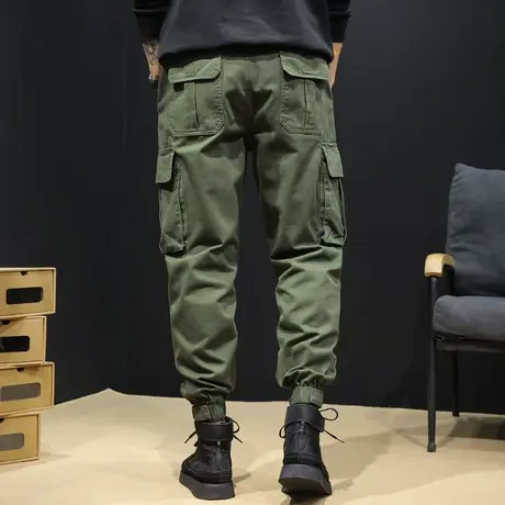 工装裤男束脚潮胖子大码加肥加大春季2024新款裤子休闲男裤春秋款商品大图