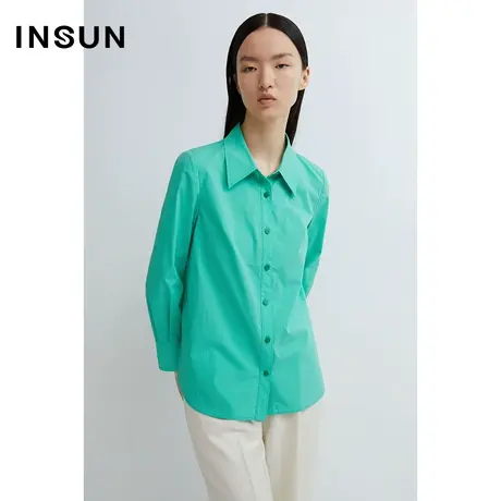 INSUN恩裳透气棉质迎色系衬衫商品大图