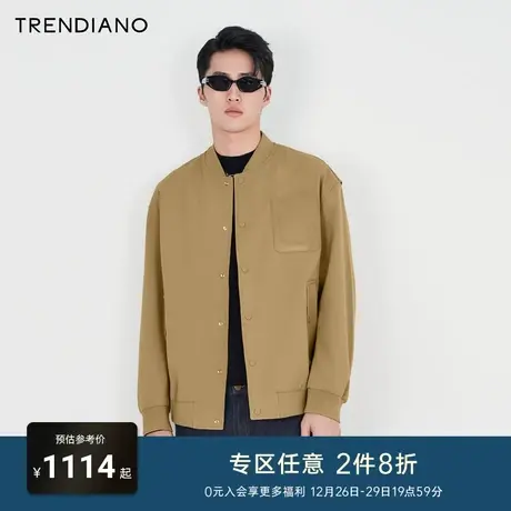 TRENDIANO男士夹克外套2024春季新款潮流休闲男装衣服上衣潮商品大图