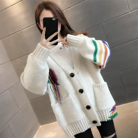 毛衣2023年新款女装秋冬季秋款秋装女士针织开衫宽松百搭外穿爆款商品大图