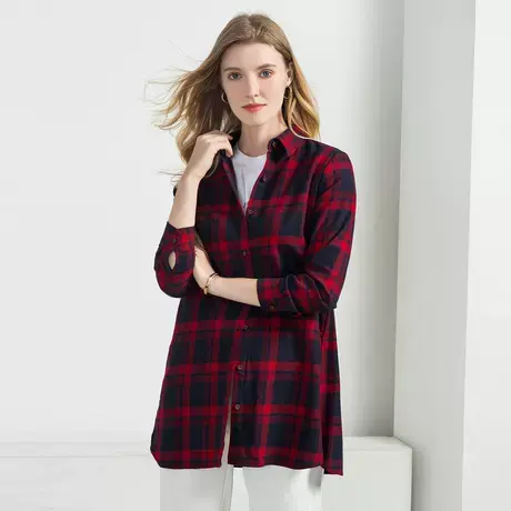 冰洁春秋女士衬衫衬衣长袖宽松休闲商品大图