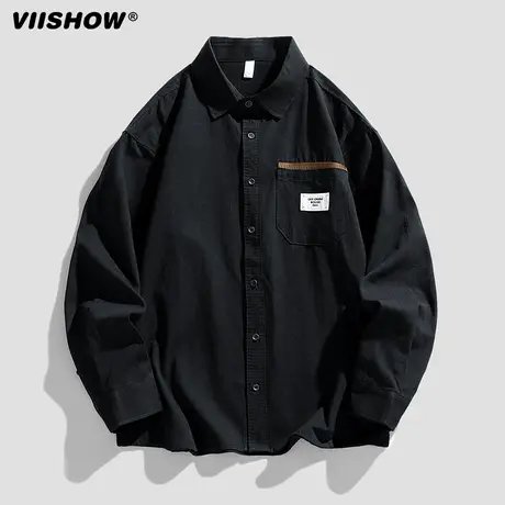 VIISHOW潮牌日系工装夹克男春秋季潮流复古宽松衣服男生美式外套商品大图