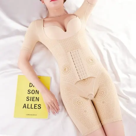 塑型身材管理器加强版塑身衣连体开档女收腹束腰塑形美体全身开裆商品大图