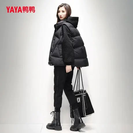鸭鸭羽绒马甲女2023年秋冬新款短款厚时尚立领羽绒服宽松休闲外套图片
