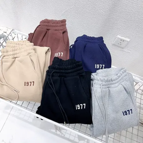 韩国东大门加绒卫裤2022秋冬款摇粒绒收口运动休闲裤子显瘦大码女图片