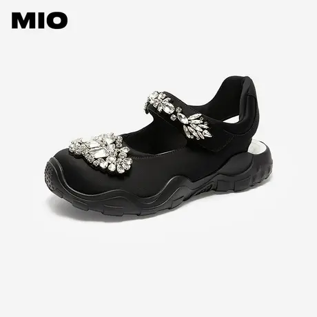 MIO米奥圆头凉鞋女2025夏季新款镂空魔术贴玛丽珍洞洞运动凉拖图片