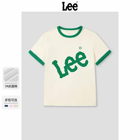 Lee童装儿童t恤短袖2025新款微潮撞色青少年半袖百搭男童夏季上衣图片