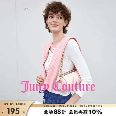 Juicy Couture橘滋T恤女2025年秋季新款亨利领长袖夏修身打底上衣商品大图