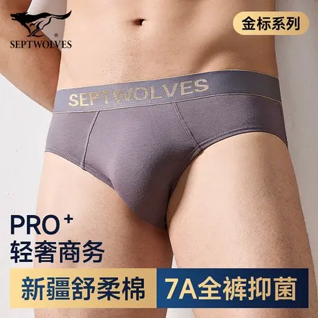 七匹狼男士内裤三角短裤7A抑菌纯棉透气裤衩2025新款高档弹力裤头商品大图