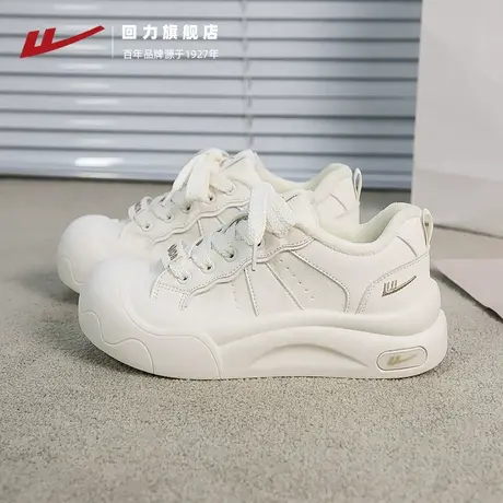 回力女鞋秋冬大头厚底小白鞋子女加绒面包丑萌鞋百搭休闲运动板鞋商品大图