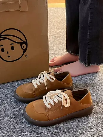 复古勃肯鞋女2023新款爆款秋季平底休闲森系单鞋软底博肯丑萌女鞋商品大图