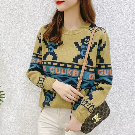 春装2024年新款打底衫毛衣女圆领套头上衣内搭长袖爆款针织衫女图片