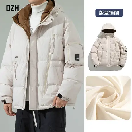 男士连帽棉衣外套男冬季加厚棉服男款2023新款青少年面包服棉袄子商品大图