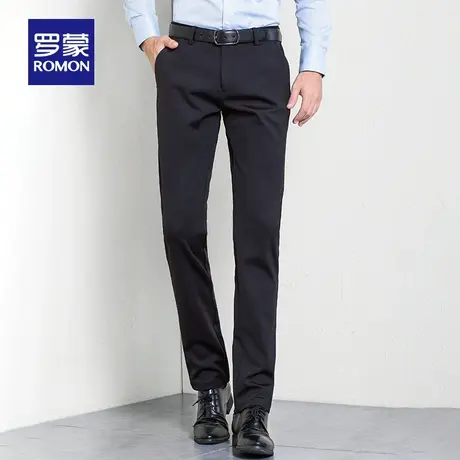 罗蒙商务休闲裤男中青年修身免烫西裤秋季长裤直筒工装裤商品大图