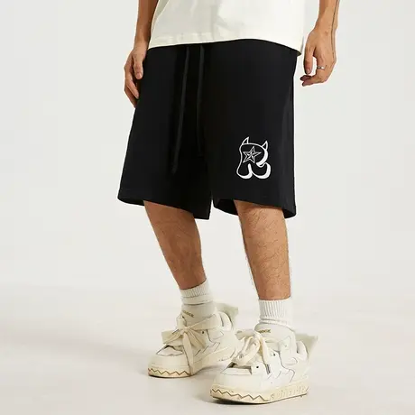 Nuthink国潮街头小众设计字母370g重磅短裤男美式潮流宽松休闲裤商品大图