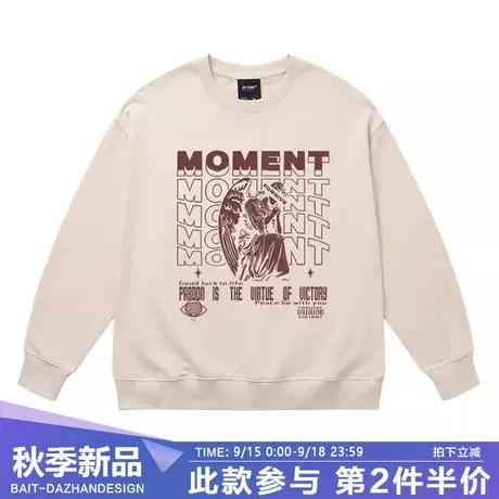 美式复古潮牌天使印花圆领卫衣男女oversize休闲百搭情侣长袖外套商品大图