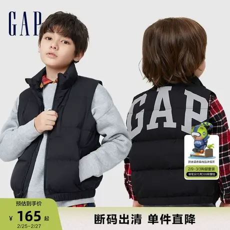 【断码优惠】Gap男童秋季法兰绒学院风格纹长袖儿童装时髦上衣商品大图