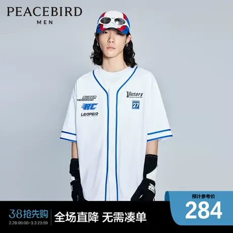 【赛车系列】太平鸟男装 2023年夏季新款T恤短袖潮男士B2DAD2216商品大图