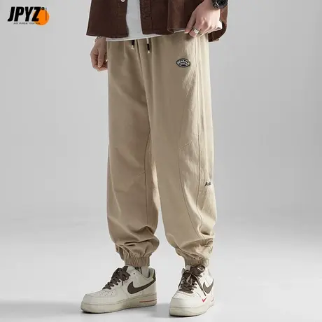 工装裤子男2023春秋运动裤夏季直筒潮流九分束脚百搭休闲裤长裤男商品大图