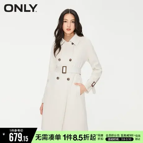 ONLY冬季通勤风时尚百搭翻领长袖风衣外套女|123336023商品大图