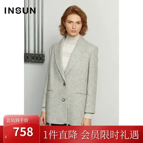 恩裳商场同款冬季都市时尚经典版型西服羊毛外套女西装图片