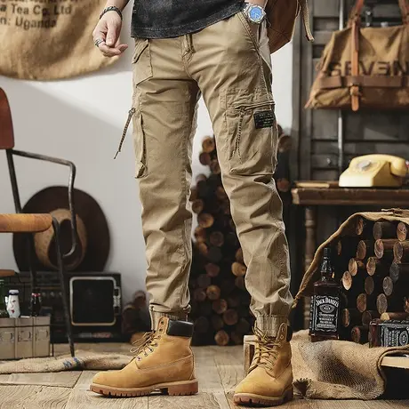 Modi Nick/摩帝尼克复古潮流休闲工装裤修身纯棉多口袋男款裤子商品大图